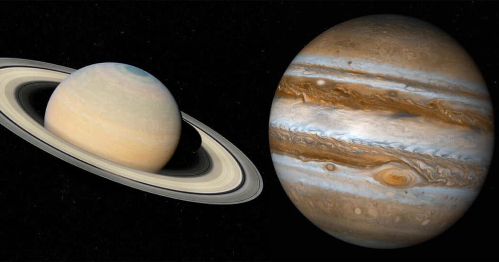 La conjunción de Saturno y Júpiter
